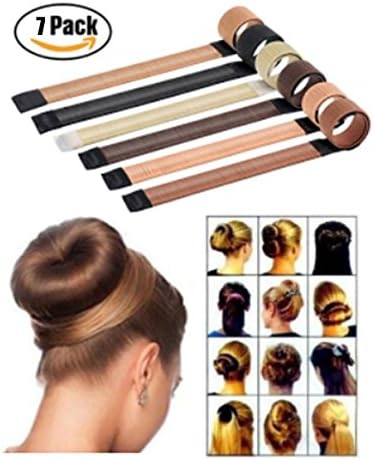 Fashion Hair Bun Maker 7pcs Perfect Making French Twist Hairstyle Clip DIY Tool Easy Making Natural Look Bun Disks