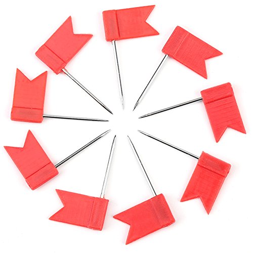 8 Boxs Colorful Flag Shape Map Pins Thumb Tack Drawing Stationery Supplies - Thumbnail 5