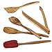Rachael Ray Cucina Tools Wooden Cooking Utensils Set - 5 Piece, Brown