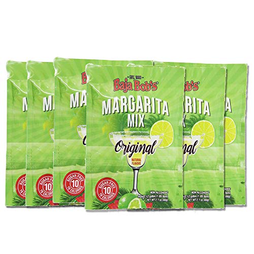 Baja Bob's Original Margarita Party Powder Packet (Makes 1/2 Gallon of Delicious Margarita Mix) Sugar Free, Keto Friendly, Low Calorie, Low Carb, Skinny Cocktail Mixer (VALUE: 6-Pack) - Thumbnail 4