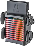 Skywin Game Storage Tower for Nintendo Switch - Game Disk Rack and Controller Organizer Compatible with Nintendo Switch and Accessories
