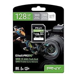 PNY 128GB EliteX-PRO90 Class 10 U3 V90 UHS-II SDXC