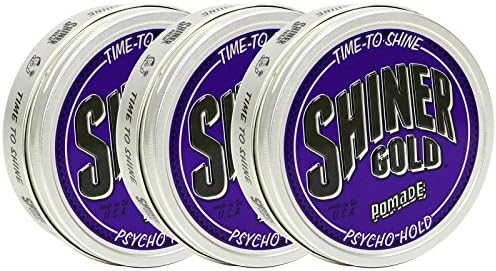 Shiner gold Psycho Hold Pomade 3 Pack