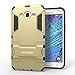 Samsung Galaxy J5 Case, Pasonomi® [Heavy Duty] [Shock-Absorption] [Kickstand Feature] Hybrid Dual Layer Armor Defender Full Body Protective Case Cover for Samsung Galaxy J5 2015 (Kickstand Series Golden)