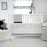 My Baby Sam Out of The Blue Crib Set, Navy/Gray