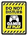 Honey Dew Gifts Funny Signs, Do Not Disturb Gaming in Progress 9 inch by 12 inch Metal Novelty Signs, Made in USA, HDG-1050