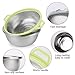 BONOW Colander Stainless Steel with Handle and Base 5-Quart Kitchen Strainer Baskets Match Mixing Bowl for Food Vegetable Rice Fruit Pasta Spaghetti- Green