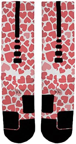 Hearts Galore Custom Designed Nike Elite Socks