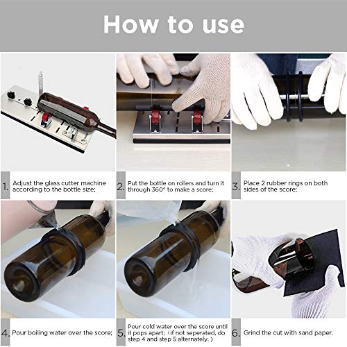 Bottle Cutter Kit, Stainless Steel Glass Cutting Kit Bottle Cutting Machine for Cutting Wine, Beer, Liquor, Whiskey Bottles - Thumbnail 3