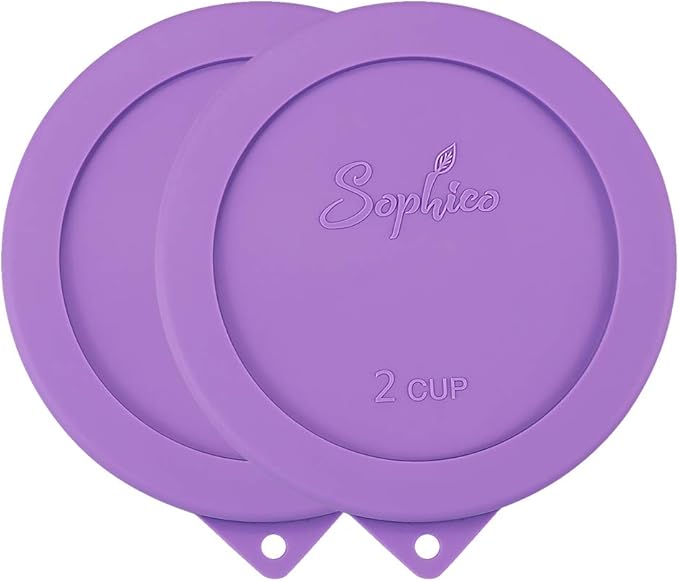 Sophico 2 Cup Round Silicone Storage Cover Lids Replacement