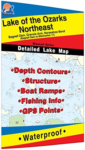 Lake of The Ozarks-Northeast (Milemarker 17 to Bagnell Dam) Fishing Map