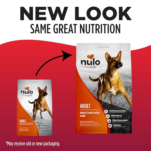 NULO FREESTYLE ADULT DRY DOG FOOD – TURKEY & SWEET POTATO, PREMIUM GRAIN FREE DOG FOOD WITH PROBIOTICS FOR HEALTHY GUT, SKIN AND COAT, NATURAL HIGH PROTEIN KIBBLE FOR SMALL, MEDIUM, LARGE BREEDS, 6LB