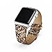 Apple Watch Bands,sports watch band,iwatch band 38mm Luxury Leather Replacement Band/Strap for Apple iWatch Series 1 & 2 Edition Versions 2015 2016(Gold)