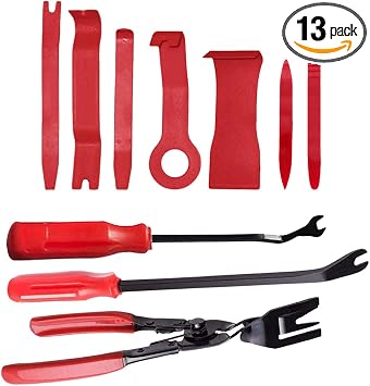 Amazon Com 10 Pcs Auto Trim Removal Tool Set With Fastener Removers Strong Nylon Door Panel Tool For Car Panel Dash Audio Radio Removal Installer And Repair Pry Tool Automotive