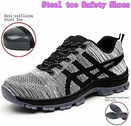 GUDUN Breathable Unisex Steel toe Boots Men's Comp Steel Toe Boots Steel toe Safety work Shoes Hiking Boot Logging lumber steel toe shoes(Check feet length to choose size) (42, GD11)
