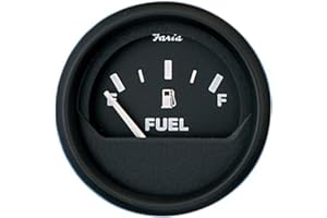 Faria Beede Instruments Beede Faria Beede Instruments 12801 Euro Fuel Level Gauge (E-1/2-F) - 2", Black