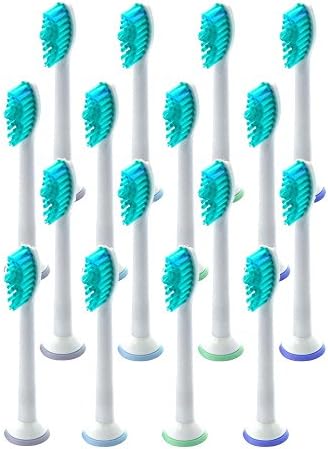 16pcs Electric Toothbrush Replacement Brush Heads for Philips Sonic Care (pack of 16)