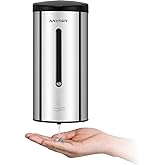 anydry Touchless Automatic Liquid Soap Dispense Wall Mount 25oz Large Capacity Stainless Steel for Commercial (Polished)