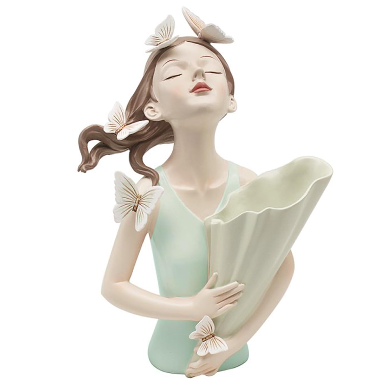 Lesser & Pavey Papillon Chic Green Girl Figurine 32cm | Home Decor Ornament for Offices | Elegant Fairy Statue for Living Rooms | Lovely Indoor Decorative Piece — image 1