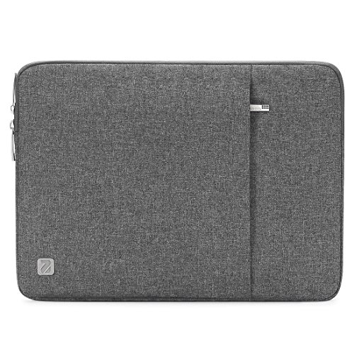NIDOO 15.6 Inch Waterproof Laptop Sleeve Case Notebook Case Protective Case Laptop Bag for 15.6 Inch Dell Alienware 15/15.6 Inch Samsung Notebook Odyssey / 15.6 Inch Dell XPS 15 (Grey) — image 1