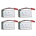 Holy Stone 4-in-1 Battery Charger and 4Pcs 3.7V 750mAh Rechargeable Li-Po RC Drone Batteries for X300C,X400C