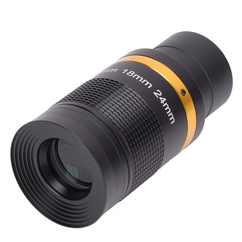 8mm~24mm Telescopic Eyepiece Metal Endless Zoom Eyepiece Astronomical Telescope for Moon, Planets, Nebula Observation (Black)