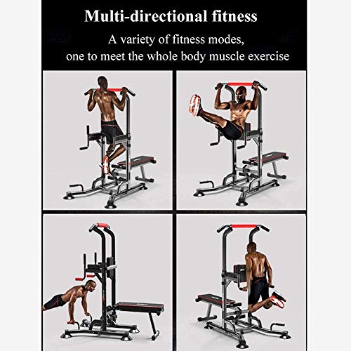CHENNAO-Power-Tower-Heavy-Duty-Gym-Power-Multi-Function-Dip-Stand-Pull-up-Chin-Up-Home-Strength-Training-Tower-Home-Indoor-Pull-ups-Multifunctional-Single-Parallel-Bars-Sports-Home-Fitness-Equipment