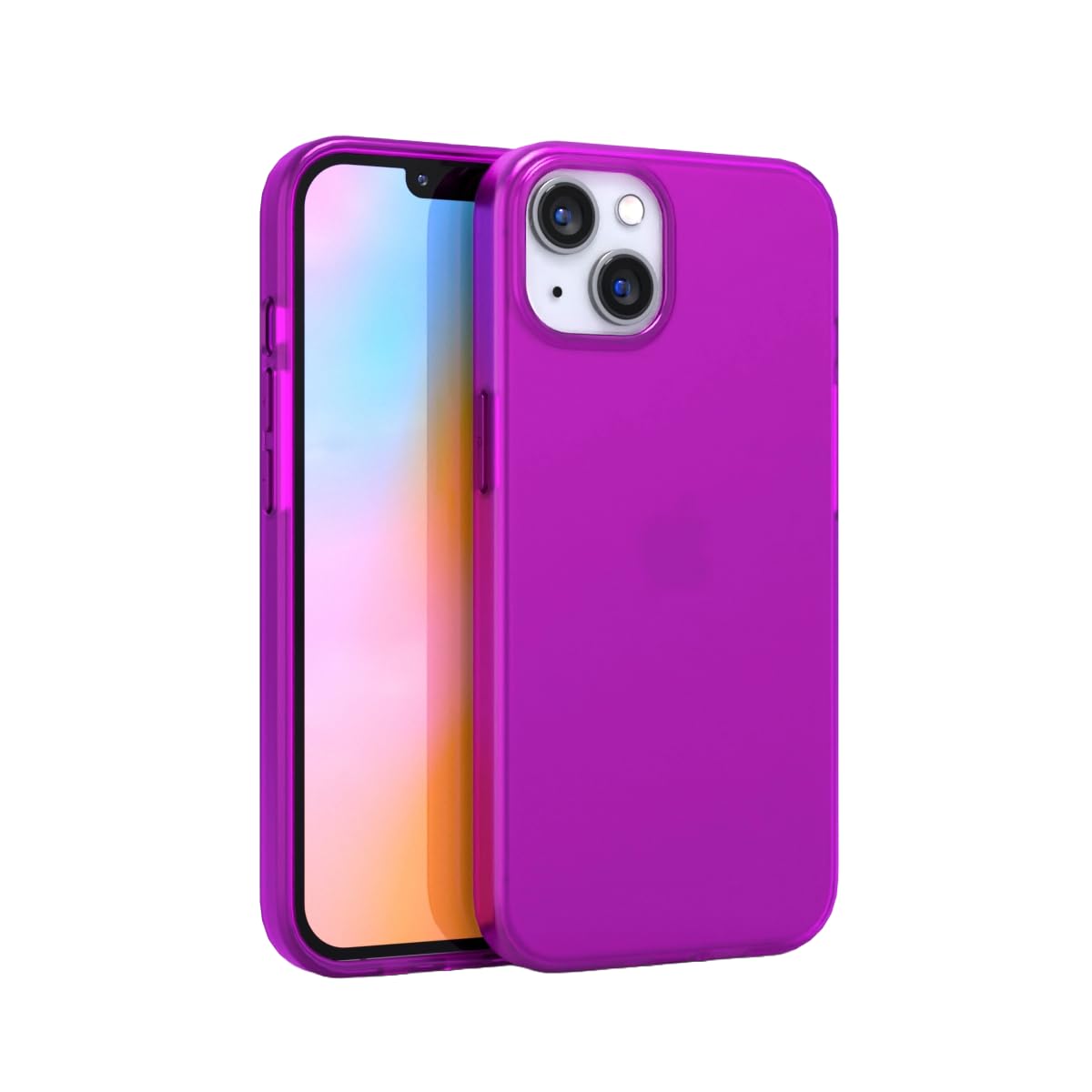 FELONY CASE - iPhone 14 Plus Neon Purple Clear Protective Case, TPU and Polycarbonate Shock-Absorbing Bright Cover - Crack Proof with a Gloss Finish - Full iPhone Protection — image 1