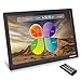 YENOCK Digital Picture Frame, 15.4 Inch 1280 x 800 High Resolution Photo/Music/HD Video Player/Calendar/Alarm Auto On/Off Advertising Player with Remote Control