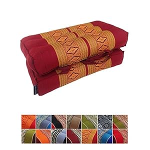 Collumino® Traditional Thai Kapok Foldable Yoga Meditation Cushion with Carry Handle