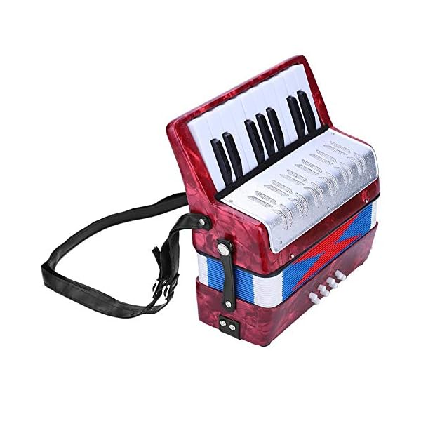 Children Accordion, Mini 17-Key 8 Bass Piano Accordion for Kids Children Amateur Beginner(Red) Accordion For Beginners… - Image 8