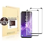 [2 - Pack] Samsung Galaxy S9 Plus Tempered Glass Screen Protector, EcoPestuGo- 9H Hardness,Anti-Fingerprint,Ultra-Clear,Bubble Free Screen Protector for Galaxy S9 Plus(Black)