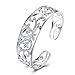 KACON Sterling Silver Bangle Bracelet, Fashion Simple Open Bangles Cuff bracelets for Women