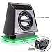 GOgroove 2MX LED Computer Speakers with Passive Woofer, Green Glowing Lights and 2.0 Stereo Sound - Wired 3.5mm Audio Input Connection, USB Powered for PC, Desktop and Laptop Computers