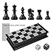 iBaseToy Magnetic Travel Chess Set 3 in 1 Chess Checkers Backgammon Set for Adults Kids Folding Portable Chess Set Traditional Chess Game 9.8
