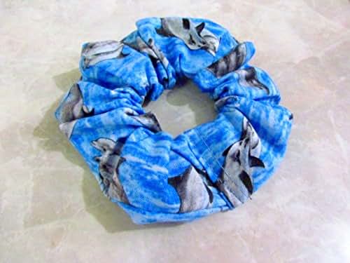 Dolphin Hair Scrunchie 100 Cotton Handmade