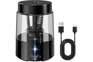 Cenroelon Electric Pencil Sharpener Fast Sharpen, Auto Stop for No.2/Colored Pencils(6-8mm) Black