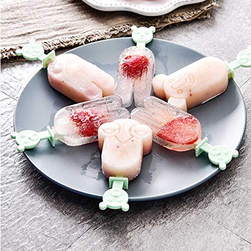 Popsicle Molds Cute Pet Facial Expression Frozen Ice Pop Maker Silicone Ice Pop Molds for Homemade Frozen Treats/Frozen Yogurt/Ice Cream/Novelties (D) - Thumbnail 3