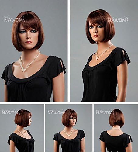 full cap women wigs hot bob wig with bangs short brown wigs for women synthtic hair wigs realistic wigs ZL04-33H130