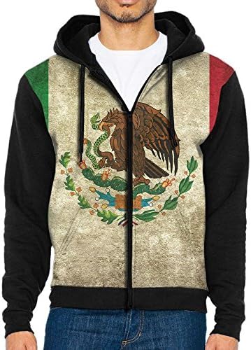 Mexico Flag Retro - Men's Full Zip Hoodie Jacket
