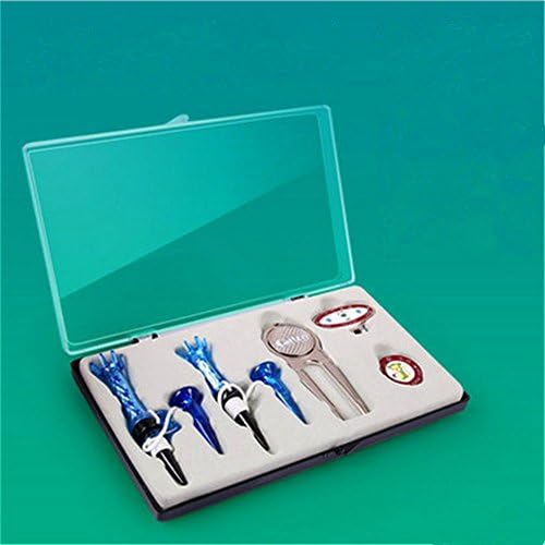 Golf Mark TEDREN Magnetic Golf Ball Marker + Hat Clip + Compound TEE 2pcs + Green Fork Golf Tools Accessories Set Of 5pcs