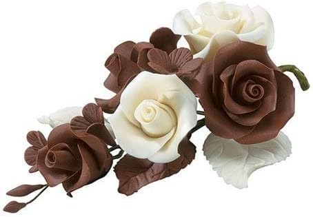 Chocolat Fleur Rose Spray Anniversaire Pour Gateau De Mariage Decoration Pour Pate A Sucre Amazon Fr Cuisine Maison
