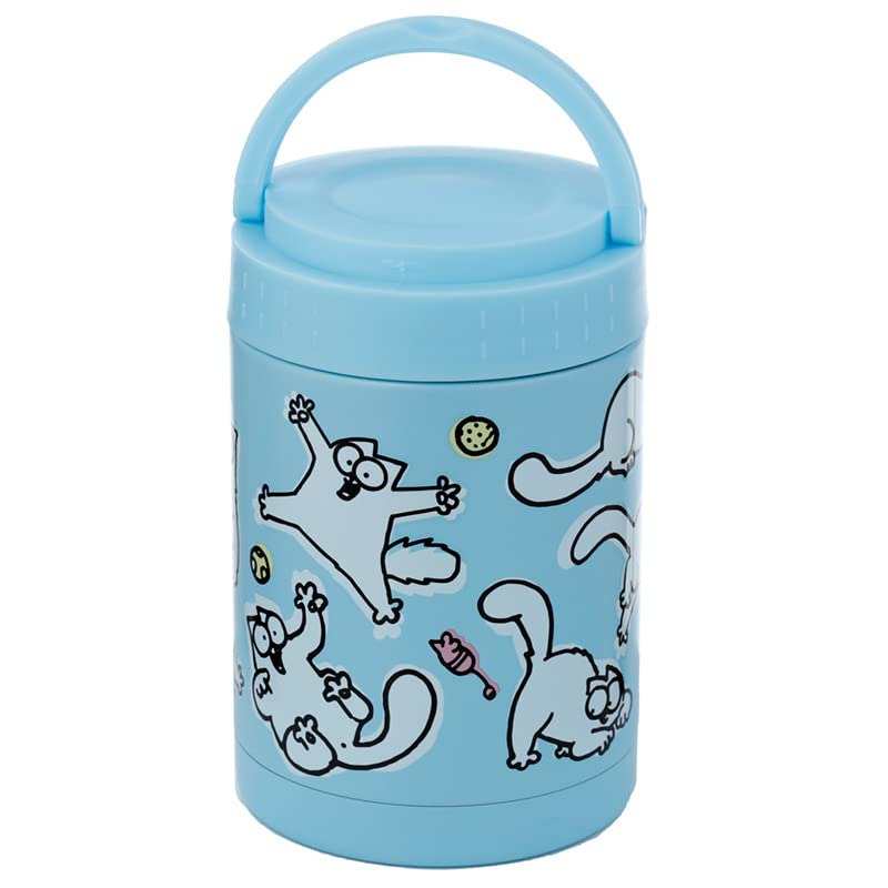 Puckator Simon's Cat 2021 500ML Insulated Reusable Stainless Steel Hot and Cold Lunch Pot