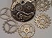 25pc Steampunk Gears, Charms, Antique Bronze