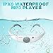 Tayogo Waterproof Mp3 Player for Swimming, IPX8 8GB Swimming Headset, Silicone Coated Waterproof Music Player, 20H Playing time, Underwater Mp3 Player Perfect for Swimming