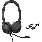 Jabra Evolve2 30 SE (2025 Version) Wired Dual-Ear USB Headset, Black | Dual-Ear Headset with Microphone, USB-A and USB-C Cable, Ideal Computer Headset, Works with Online Meeting Platforms