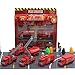 SunbriloStore Die-cast Fire Truck Engine Vehicle Toy Set, Pull Back Car Mini Firetruck Rescue Emergency Fire Truck Toy Set, Extending Ladder Truck Firefighter Car for Cake Toppers (Fire Truck)