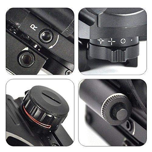 GOTICAL Holographic 1x22x33 Sight Scope Reflex Sight Red Green Dot 4 Reticle With Pressure Switch and Red Laser With 20mm Weaver and Picatinny Mount - Thumbnail 4