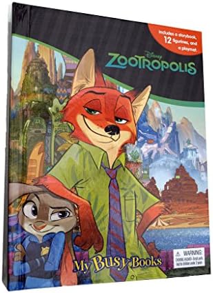 DISNEY ZOOTROPOLIS BUSY BOOK - STORY 12 FIGURES AND A PLAYMAT - CAKE TOPPERS