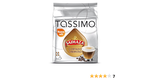 Tassimo Cápsulas de Café Saimaza Cortado Cremoso - 8 tazas (16 cápsulas) :  Amazon.es: Alimentación y bebidas